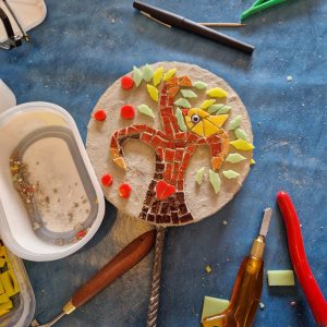 collage des tesselles mosaique