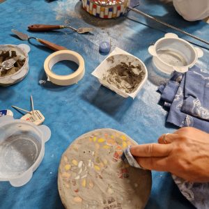 pose du joint mosaique