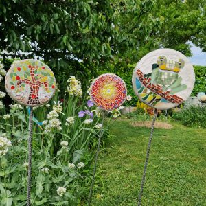 totem de jardin mosaique